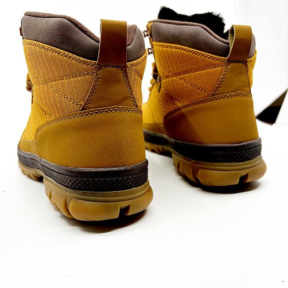 Wondamo Men’s Snow Boots Size 8 Waterproof Fur Lined Winter Brown main image 2